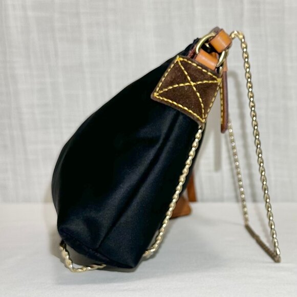 D&B Dooney and Bourke Black Nylon Embroidered Duck Crossbody Shoulder Bag Y2K - Picture 6 of 16